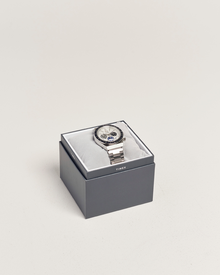 Herren | Timex Q Chronograph Tonal Sub Dials 40mm White Dial | Timex | Q Chronograph Tonal Sub Dials 40mm White Dial