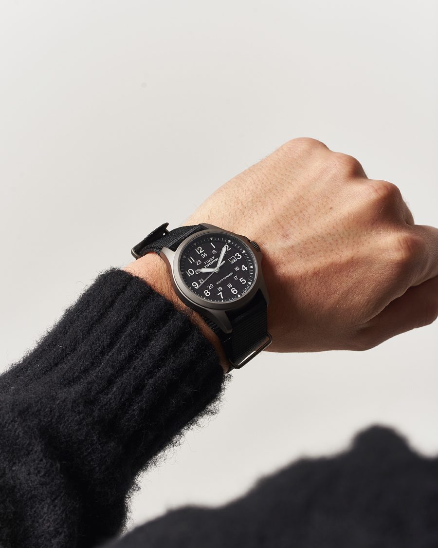 Herren | Timex Expedition Field Post Solar rPET Strap 36mm Black Dial | Timex | Expedition Field Post Solar rPET Strap 36mm Black Dial