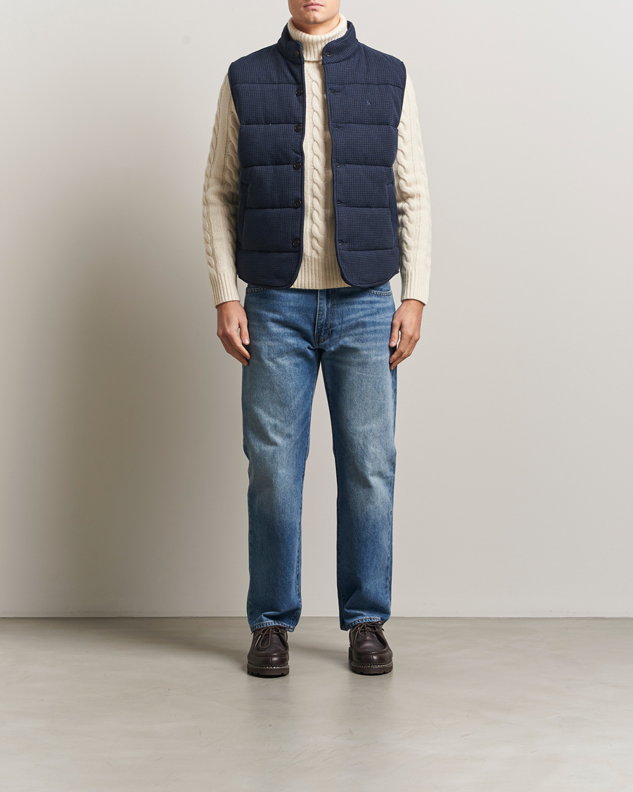 Herren | Westen | Polo Ralph Lauren | Knitted Dogtooth Vest Winter Navy Heather