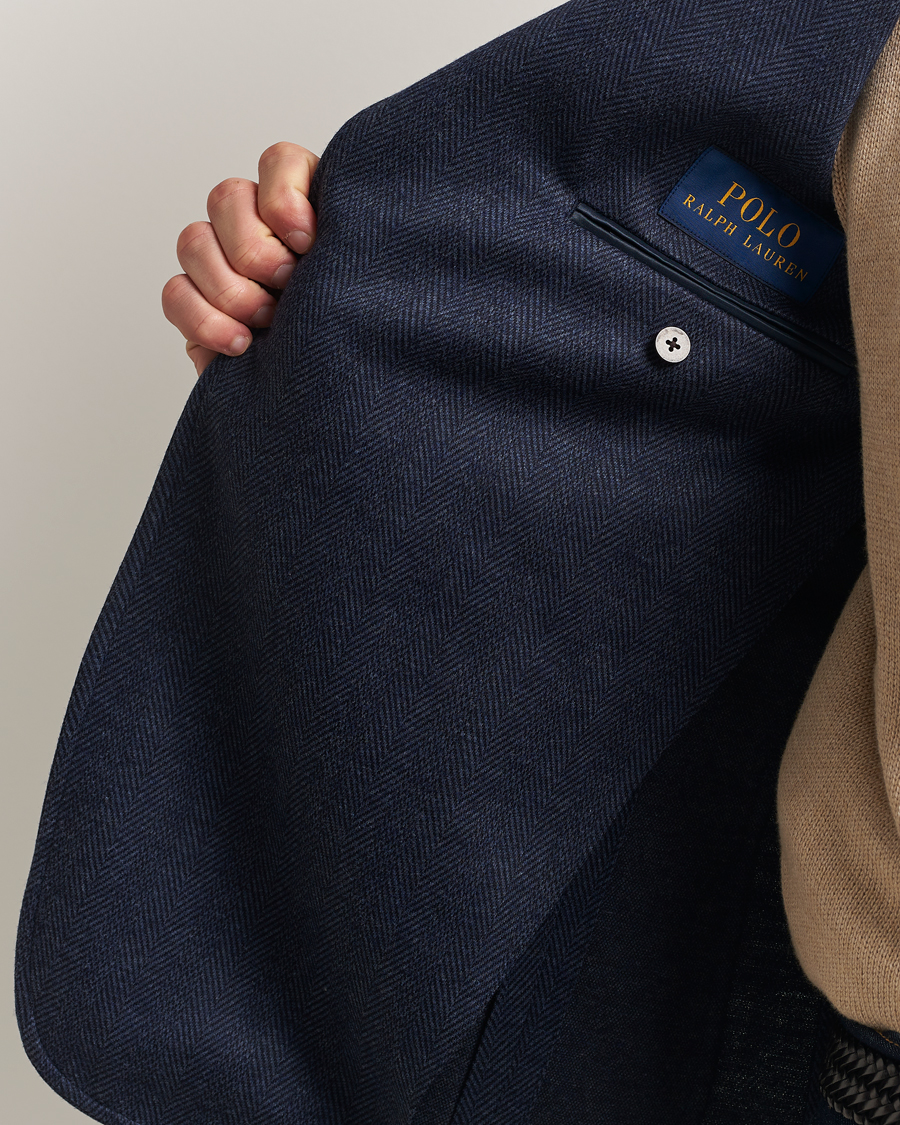 Herren | Sakkos | Polo Ralph Lauren | Herringbone Single Breasted Sportcoat Navy Multi