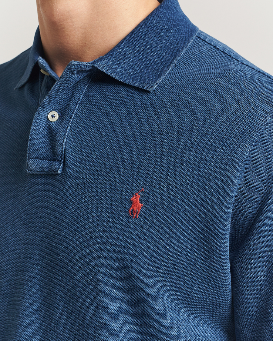 Herren | Poloshirts | Polo Ralph Lauren | Custom Slim Fit Long Sleeve Polo Shirt Medium Indigo