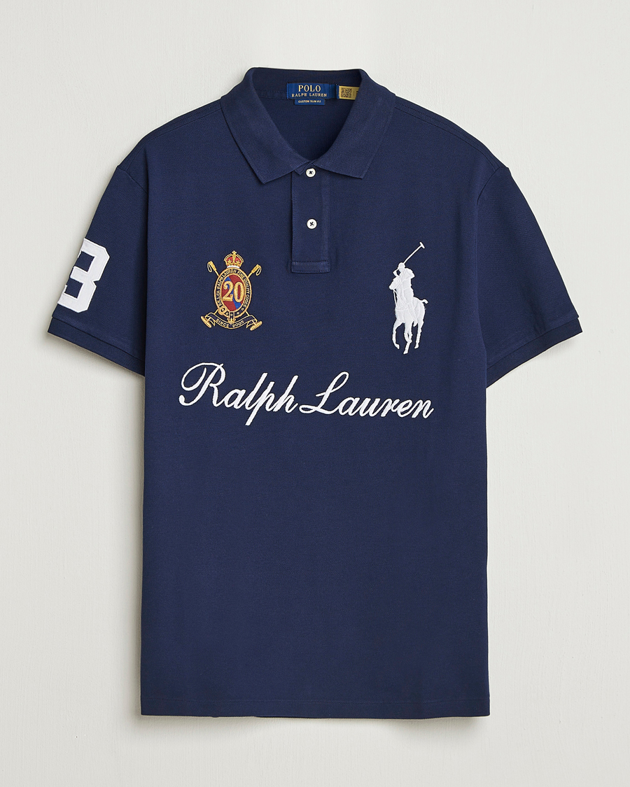 Herren | Poloshirts | Polo Ralph Lauren | Custom Slim Fit Big Pony Polo Cruise Navy