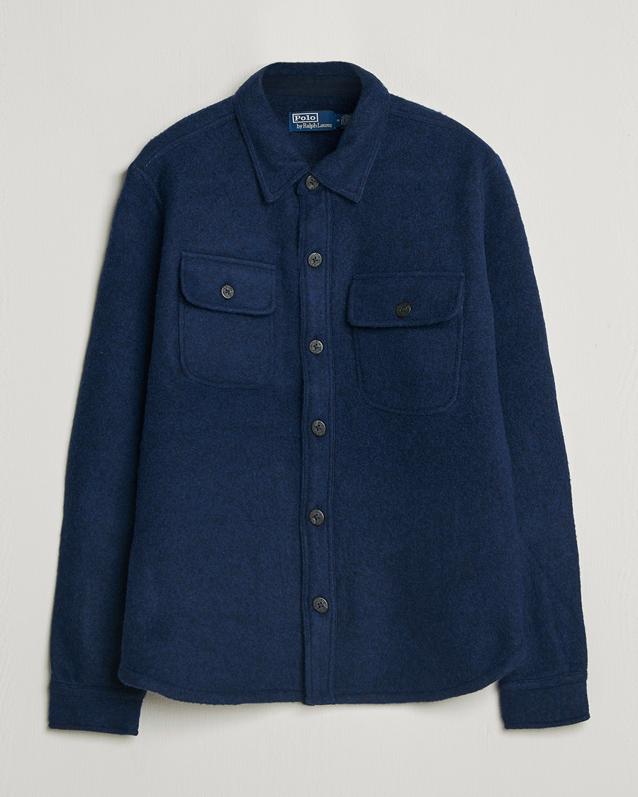 Herren | Hemden | Polo Ralph Lauren | Felted Wool Pocket Shirt RL Navy