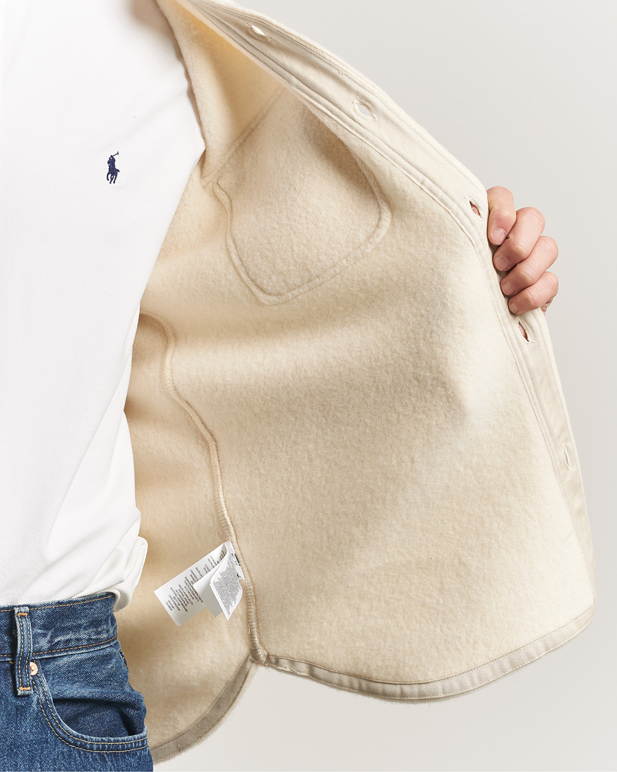 Herren | Hemden | Polo Ralph Lauren | Felted Wool Pocket Shirt Andover Cream