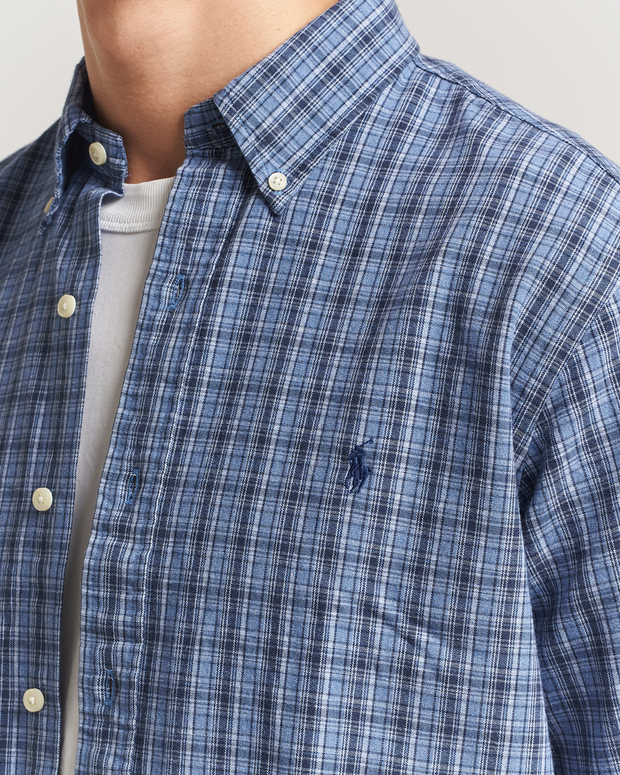 Herren | Hemden | Polo Ralph Lauren | Custom Fit Checked Shirt Blue Heather Multi