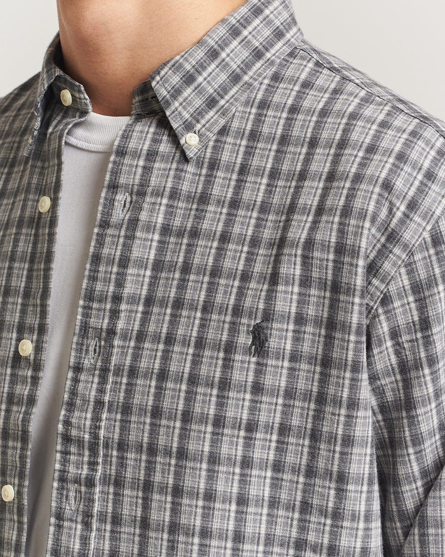 Herren | Hemden | Polo Ralph Lauren | Custom Fit Checked Shirt Grey Heather Multi