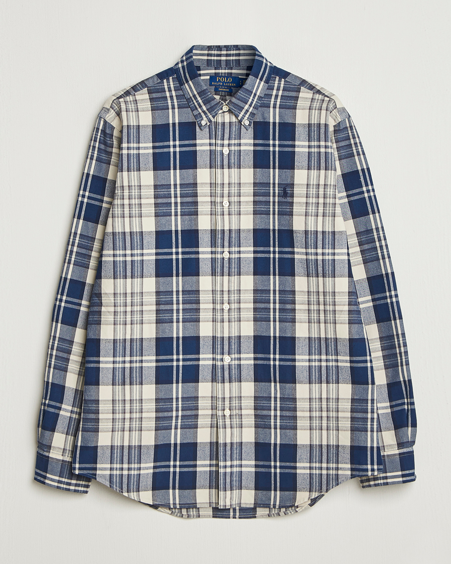 Herren | Hemden | Polo Ralph Lauren | Custom Fit Checked Shirt White/Navy Multi