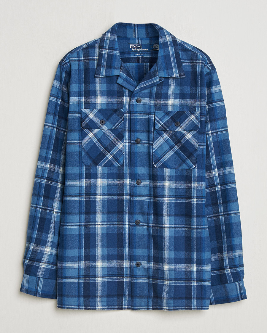 Herren | Hemden | Polo Ralph Lauren | Plainweave Wool Pocket Shirt Blue Heather Multi