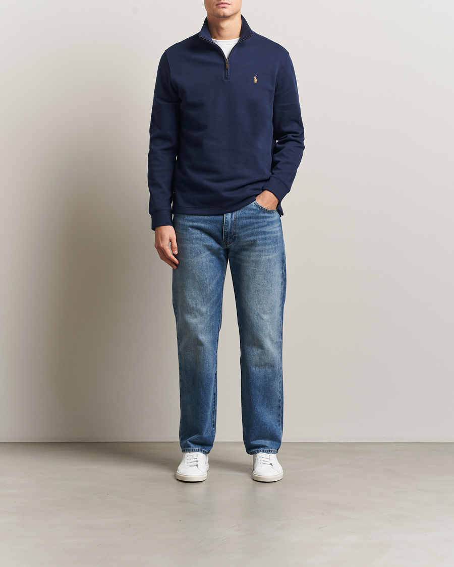 Herren | Pullover | Polo Ralph Lauren | Double Knitted Half Zip Cruise Navy