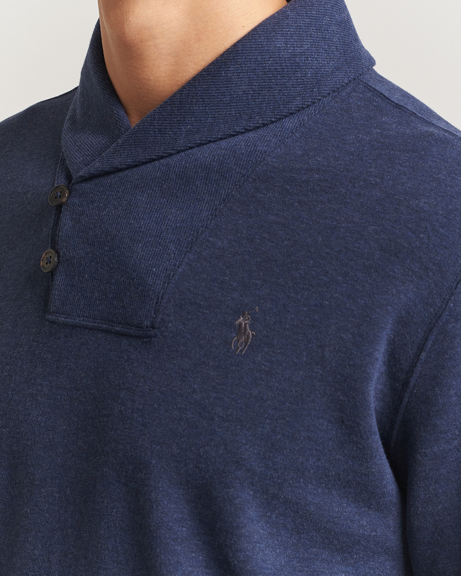 Herren | Pullover | Polo Ralph Lauren | Double Knitted Shawl Collar Sweater Navy Heather