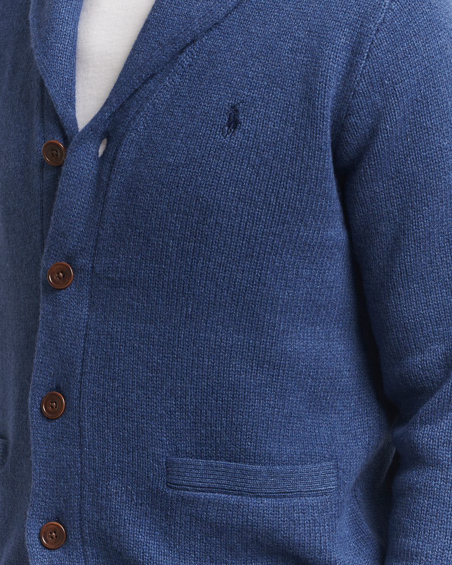 Herren | Pullover | Polo Ralph Lauren | Wool/Cashmere Shawl Collar Cardigan Navy Heather