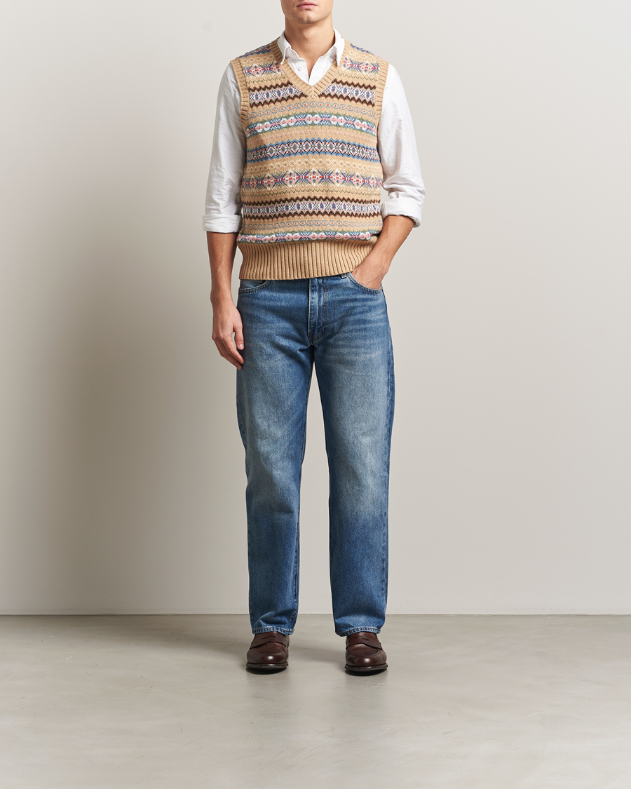 Herren | Pullover | Polo Ralph Lauren | Cotton Wool Long Sleeve Sweater Tan Multi