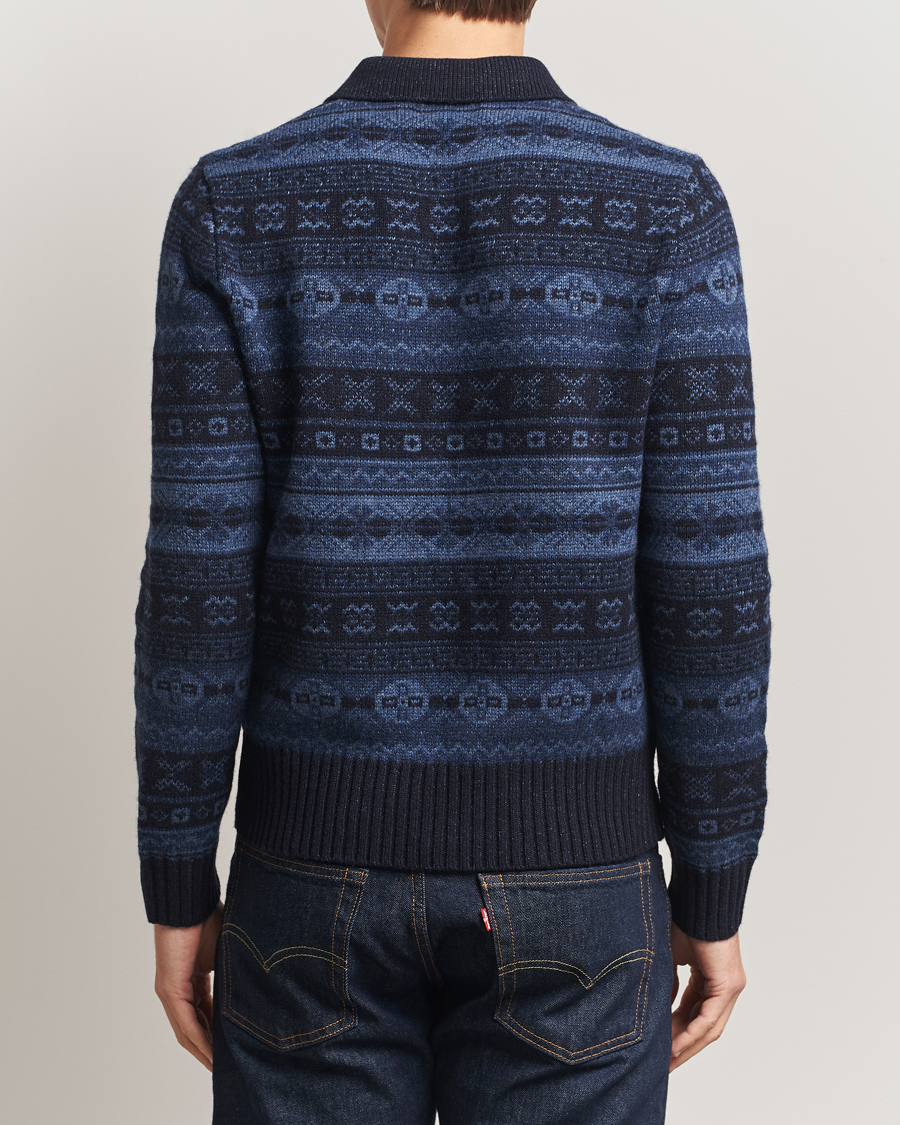 Herren | Pullover | Polo Ralph Lauren | Wool/Linen Blend Long Sleeve Sweater Navy Multi