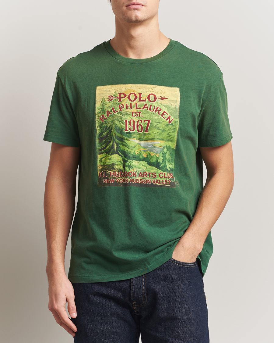 Herren | T-Shirts | Polo Ralph Lauren | Printed T-Shirt Grass Green