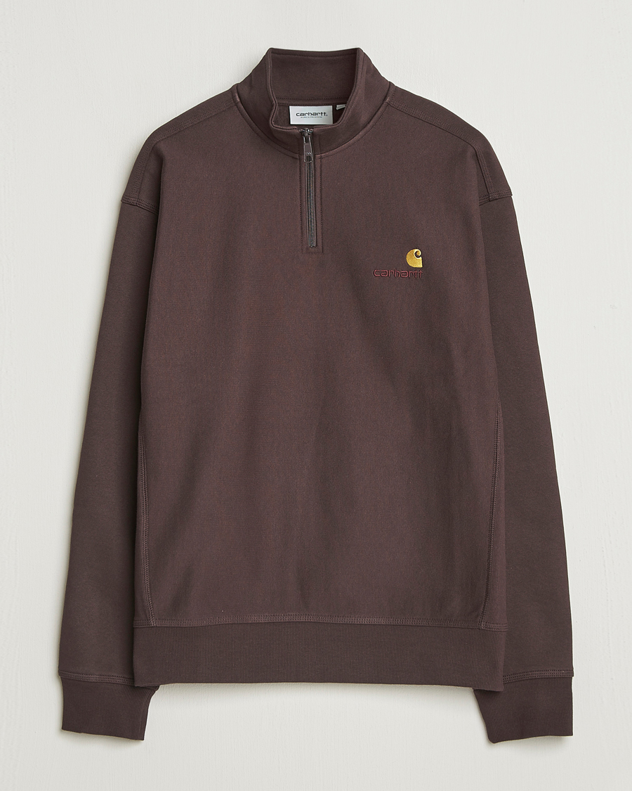 Herren | Pullover | Carhartt WIP | Half Zip American Script Sweat Palisander