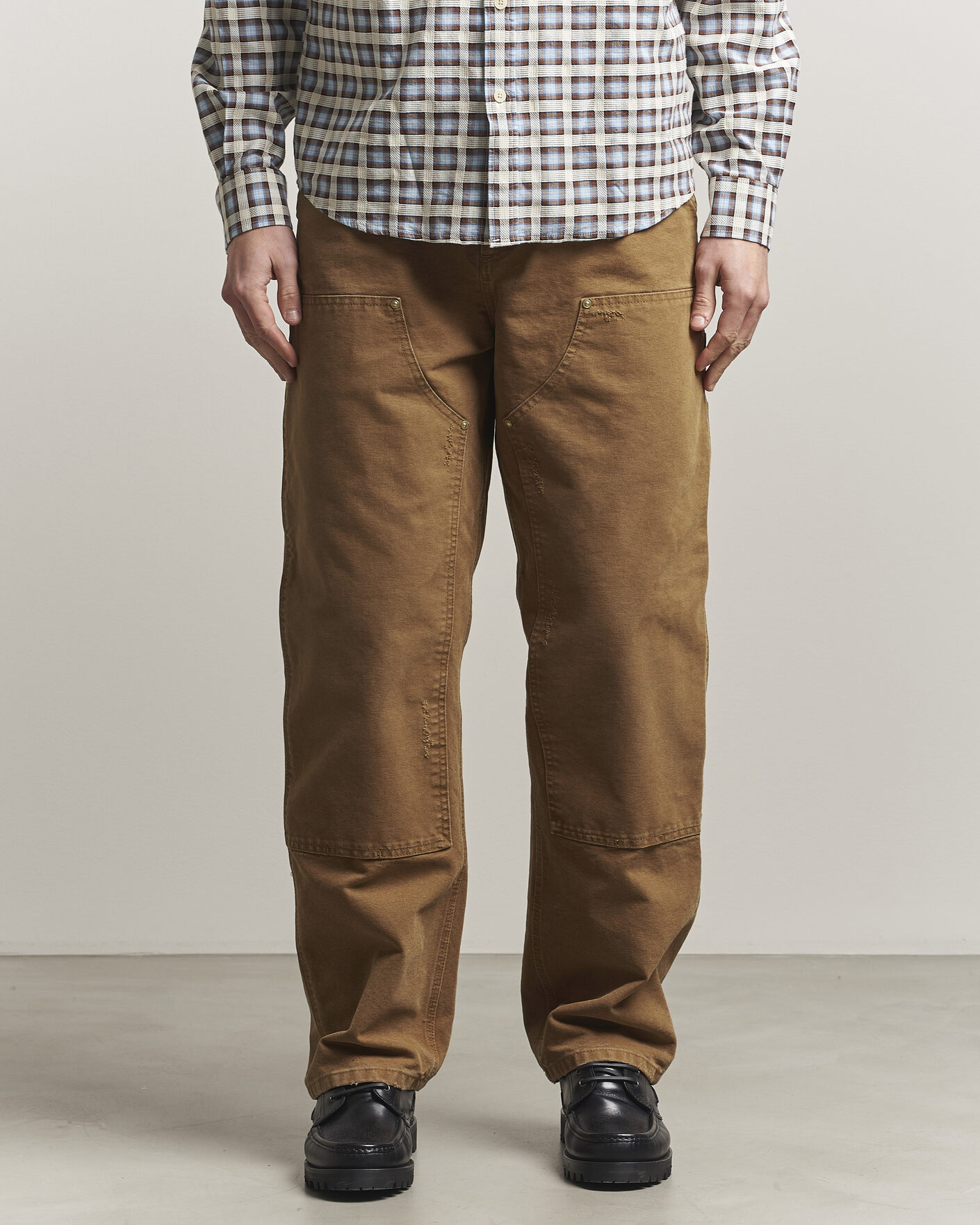 Herren | Hosen | Carhartt WIP | Double Knee Pants Hamilton Brown Grind Washed