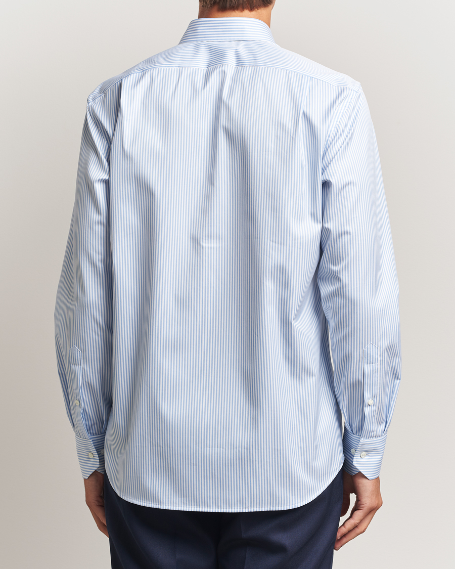 Herren | Hemden | Stenströms | Regular Fit Striped Cut Away Shirt Blue/White