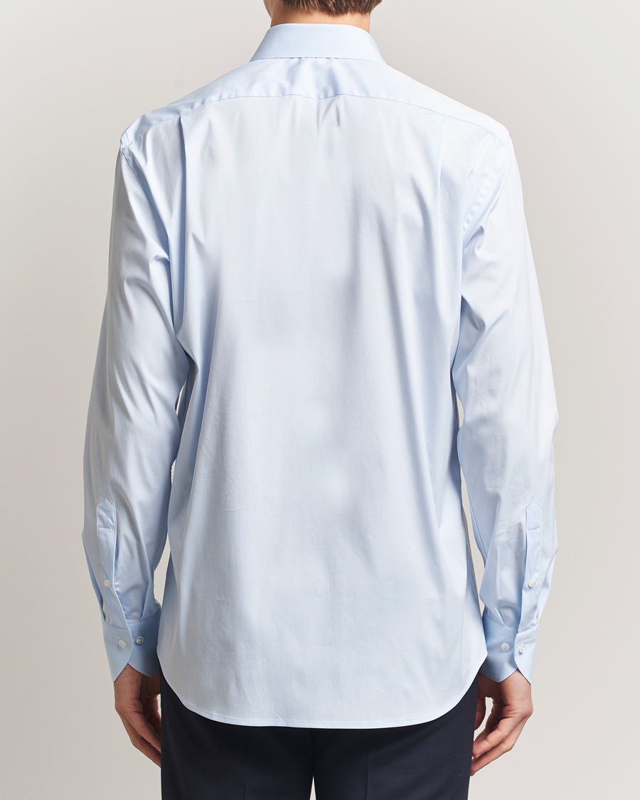 Herren | Hemden | Stenströms | Regular Fit Cotton Stretch Shirt Light Blue