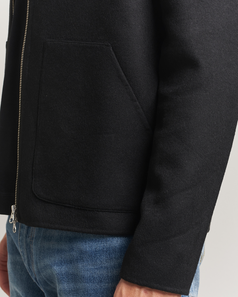 Herren | Jacken | Samsøe Samsøe | Sapaulo Wool Full Zip Shirt Jacket Black