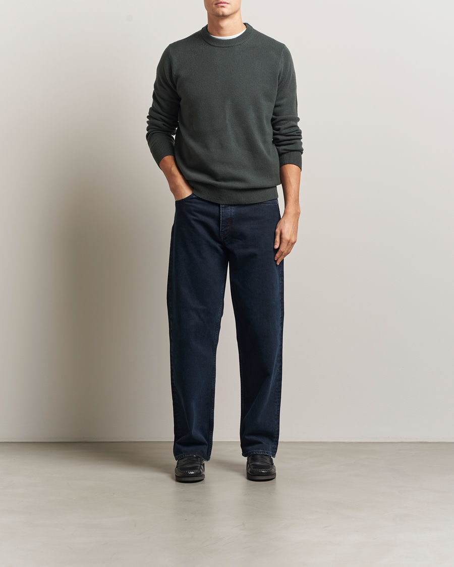 Herren | Pullover | Samsøe Samsøe | Isak Knitted Crew Neck Dark Evergreen