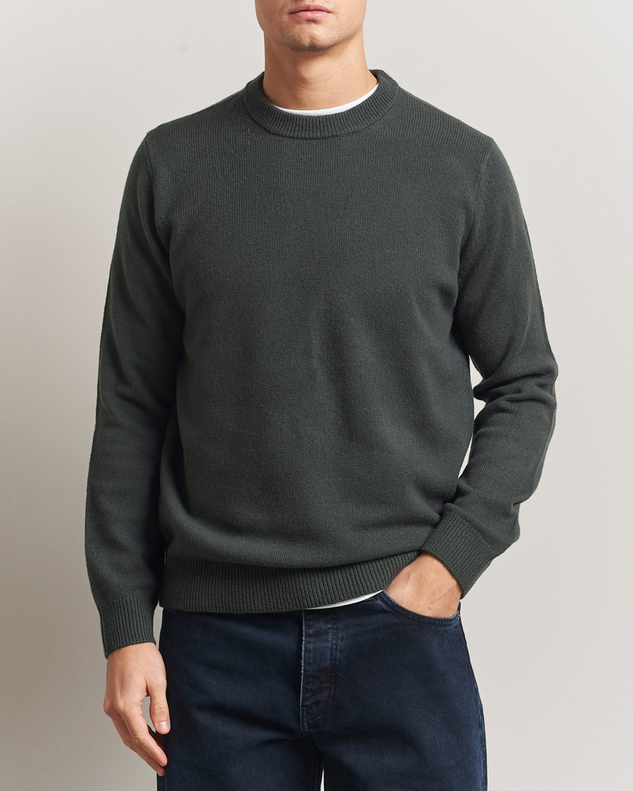 Herren | Pullover | Samsøe Samsøe | Isak Knitted Crew Neck Dark Evergreen