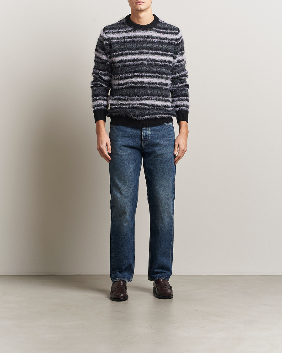 Herren | Pullover | Samsøe Samsøe | Finnley Striped Knitted Sweater Black Multi