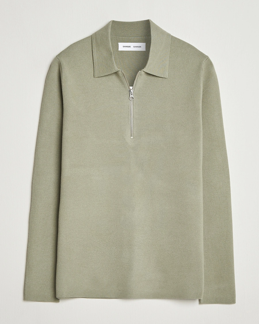 Herren | Pullover | Samsøe Samsøe | Guna Half Zip Seagrass
