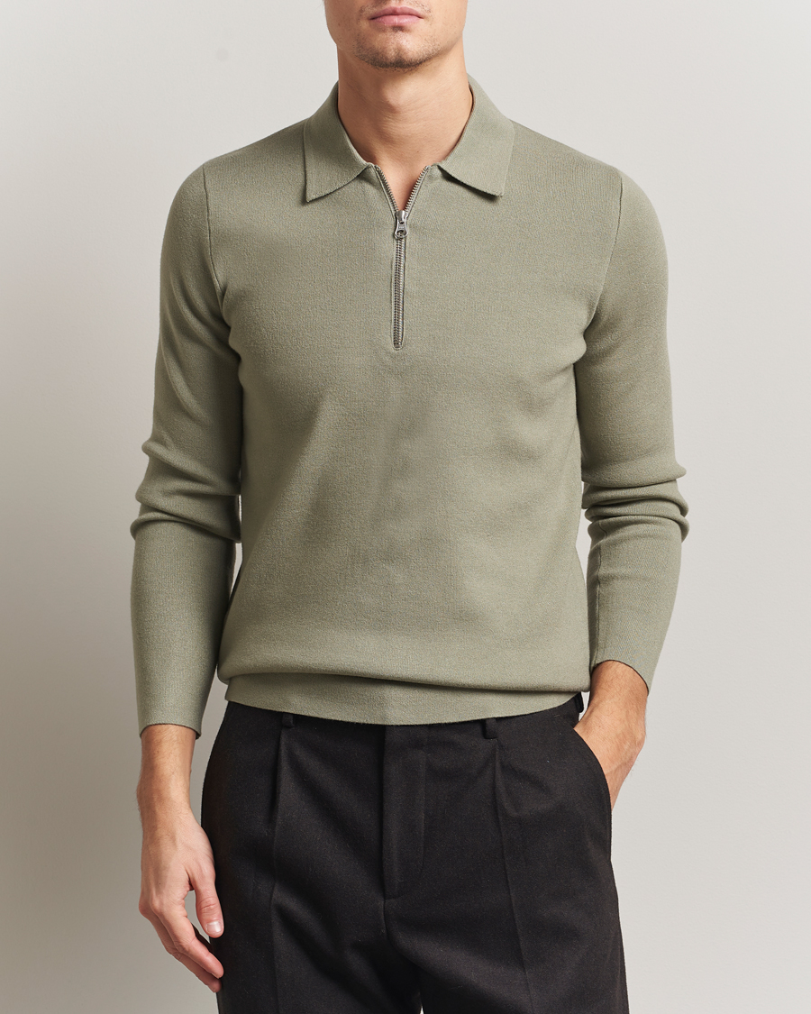 Herren | Pullover | Samsøe Samsøe | Guna Half Zip Seagrass