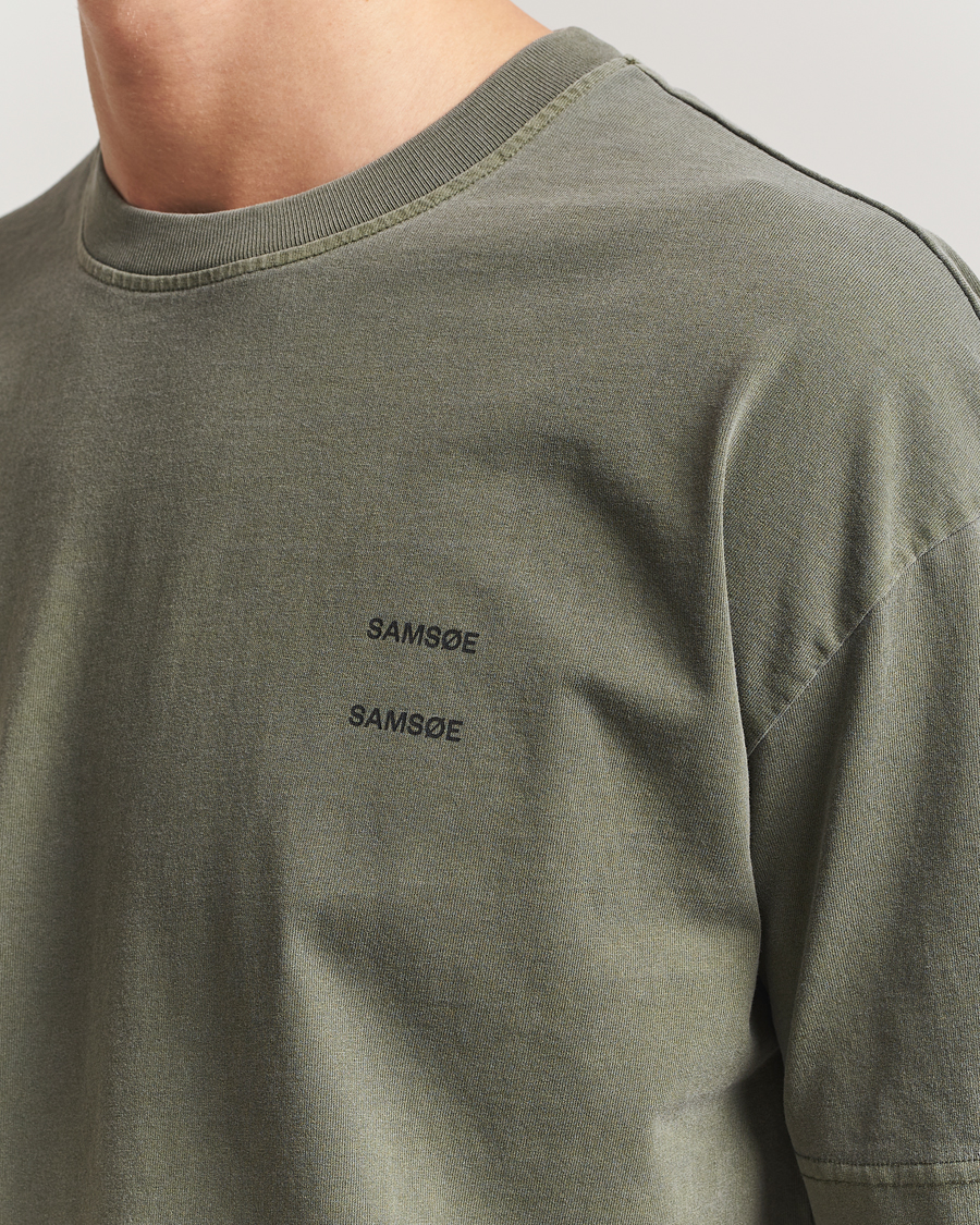 Herren | T-Shirts | Samsøe Samsøe | Joel Organic Cotton Washed T-Shirt Castor Grey