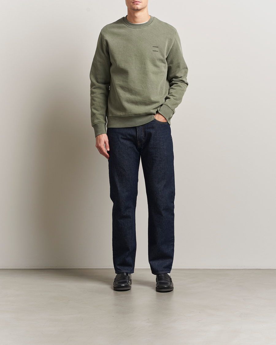 Herren | Pullover | Samsøe Samsøe | Joel Organic Cotton Washed Sweatshirt Castor Grey