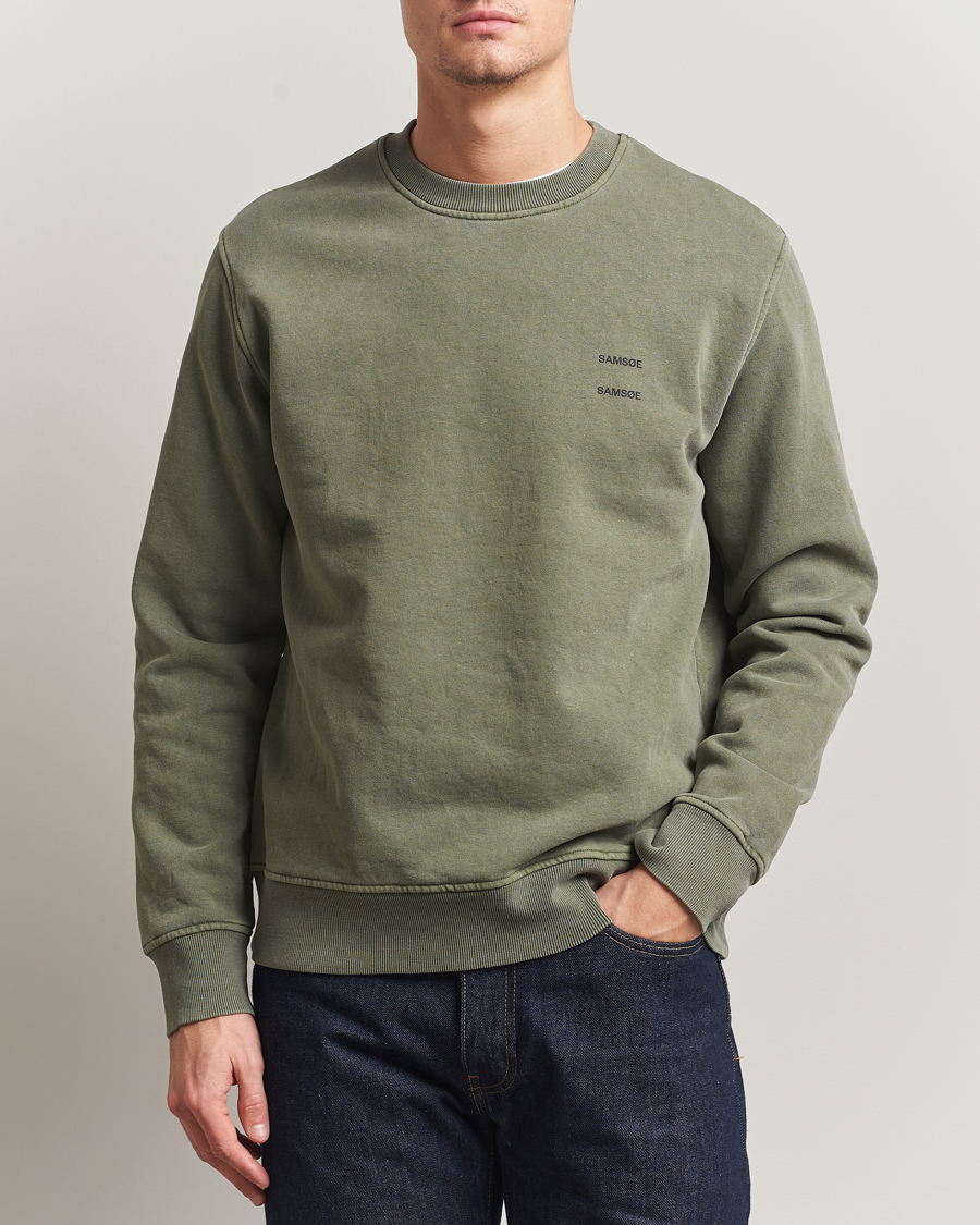 Herren | Pullover | Samsøe Samsøe | Joel Organic Cotton Washed Sweatshirt Castor Grey