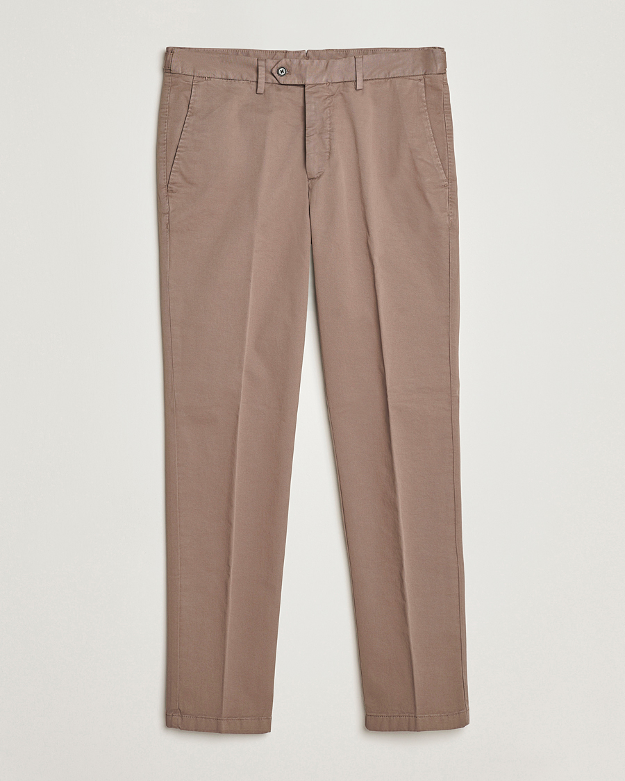 Herren | Hosen | Oscar Jacobson | Danwick Cotton Trousers Light Brown
