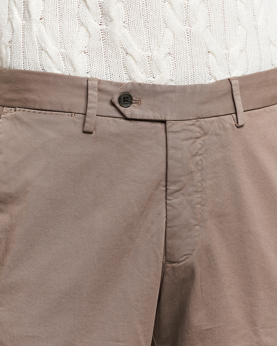 Herren | Hosen | Oscar Jacobson | Danwick Cotton Trousers Light Brown
