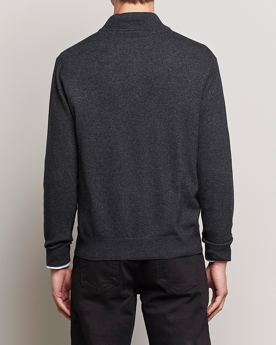 Herren | Pullover | Oscar Jacobson | Patton Wool Half-Zip Grey