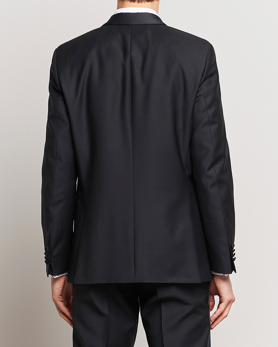 Herren | Sakkos | Oscar Jacobson | Figaro Wool Tuxedo Blazer Black