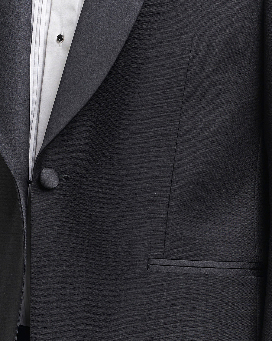 Herren | Sakkos | Oscar Jacobson | Figaro Wool Tuxedo Blazer Black