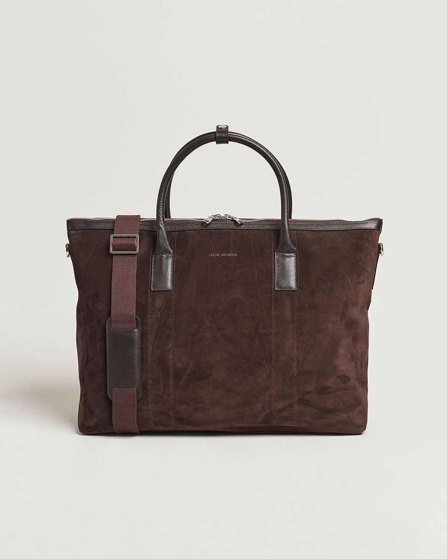 Herren | Oscar Jacobson Weekend Bag Soft Leather Chocolate Brown | Oscar Jacobson | Weekend Bag Soft Leather Chocolate Brown
