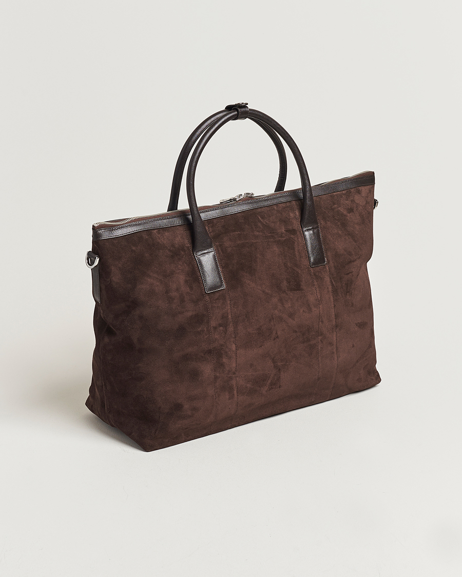 Herren | Taschen | Oscar Jacobson | Weekend Bag Soft Leather Chocolate Brown