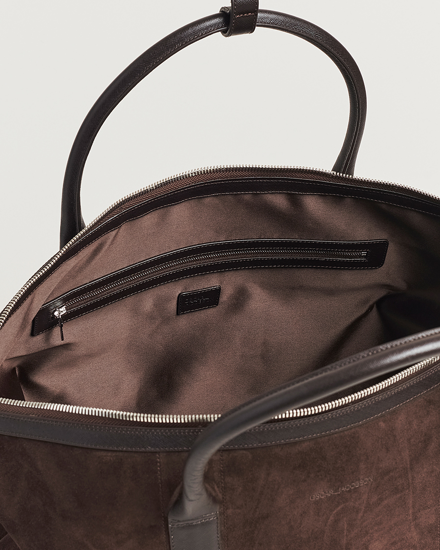 Herren | Oscar Jacobson Weekend Bag Soft Leather Chocolate Brown | Oscar Jacobson | Weekend Bag Soft Leather Chocolate Brown