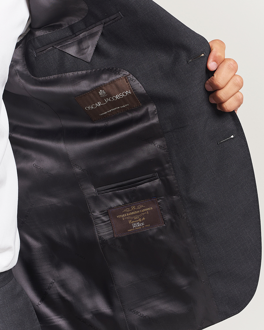 Herren | Sakkos | Oscar Jacobson | Fogerty Wool Blazer Grey