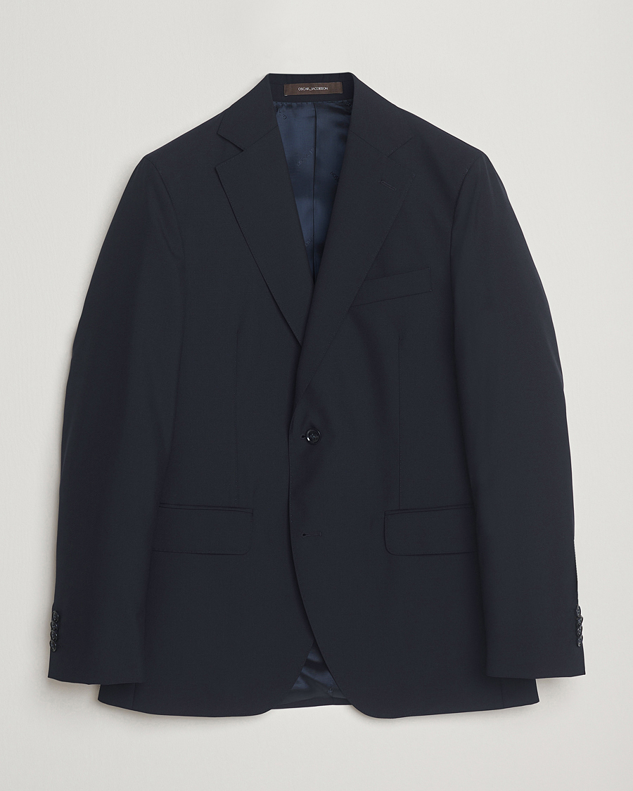 Herren | Sakkos | Oscar Jacobson | Fogerty Wool Blazer Navy