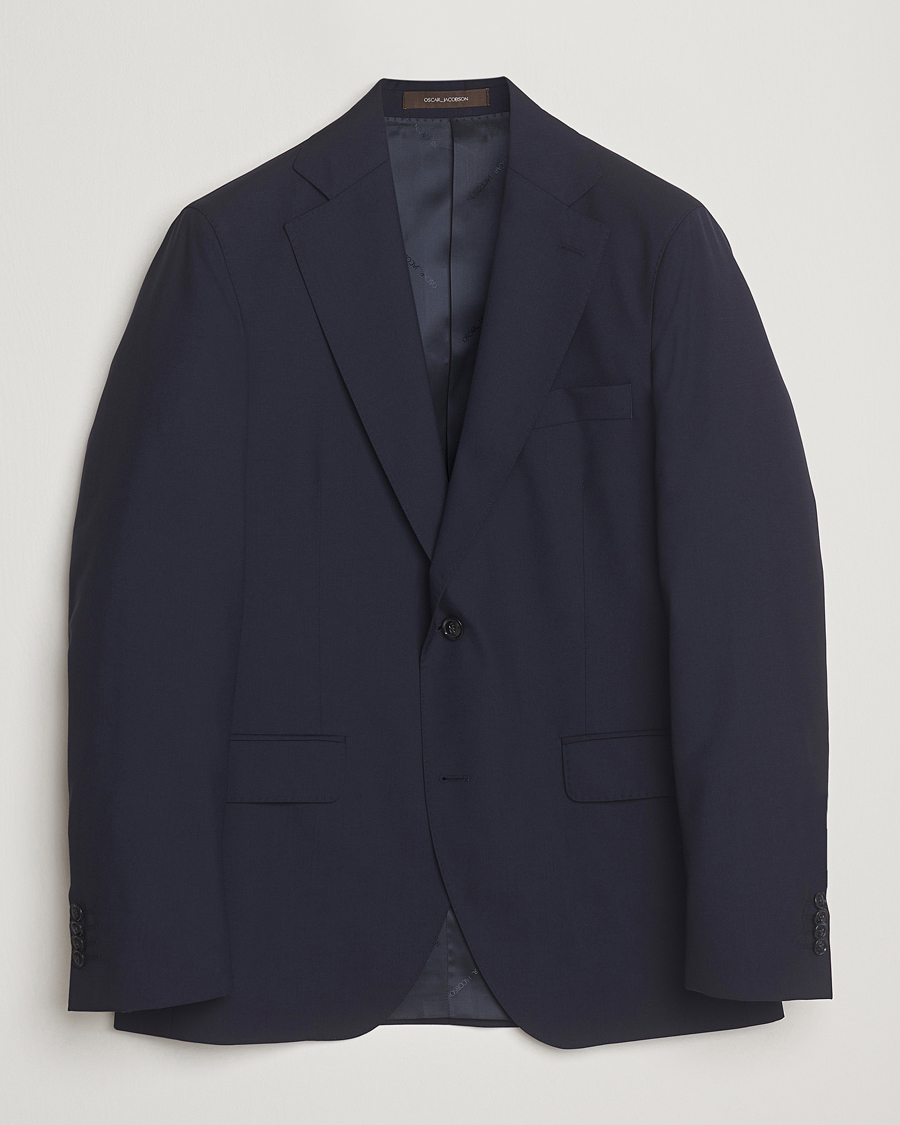 Herren | Sakkos | Oscar Jacobson | Fogerty Wool Blazer Blue