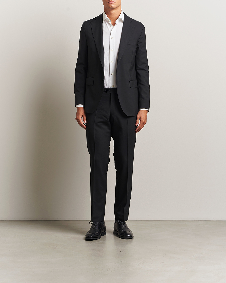 Herren | Hosen | Oscar Jacobson | Dandy Wool Trousers Black