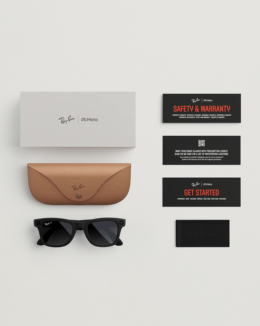 Herren | Sonnenbrillen | Ray-Ban | Wayfarer Meta 53 Sunglasses Matte Black