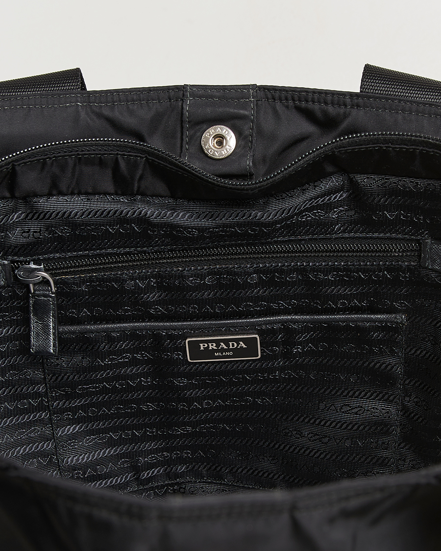 Herren | Prada Pre-Owned 2 Way Boston Bag Tessuto Nylon Black | Prada Pre-Owned | 2 Way Boston Bag Tessuto Nylon Black