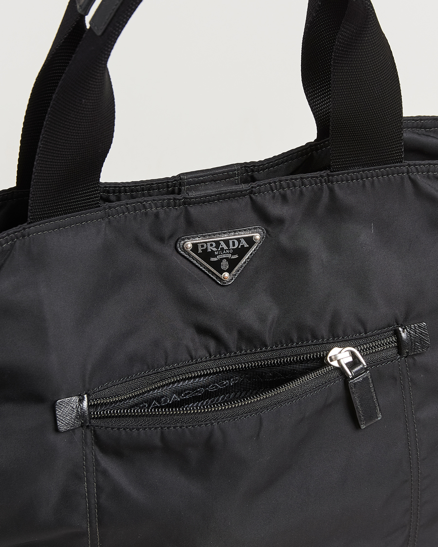 Herren | Prada Pre-Owned 2 Way Boston Bag Tessuto Nylon Black | Prada Pre-Owned | 2 Way Boston Bag Tessuto Nylon Black