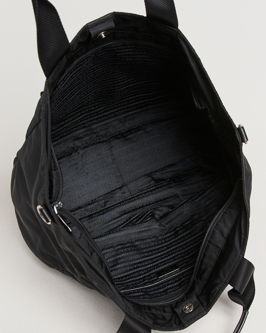 Herren | Prada Pre-Owned 2 Way Boston Bag Tessuto Nylon Black | Prada Pre-Owned | 2 Way Boston Bag Tessuto Nylon Black