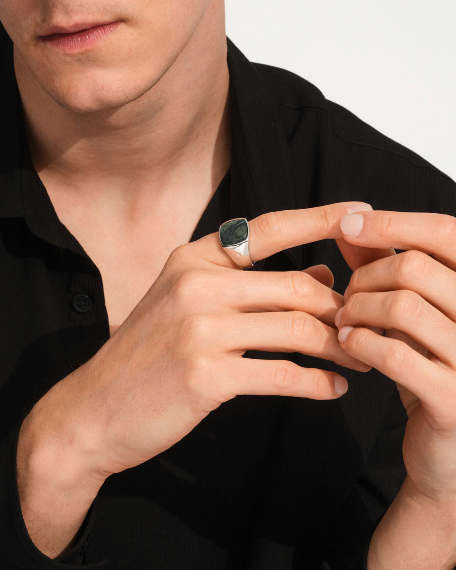 Herren | Schmuck | Tom Wood | Cushion Ring Kambaba Silver