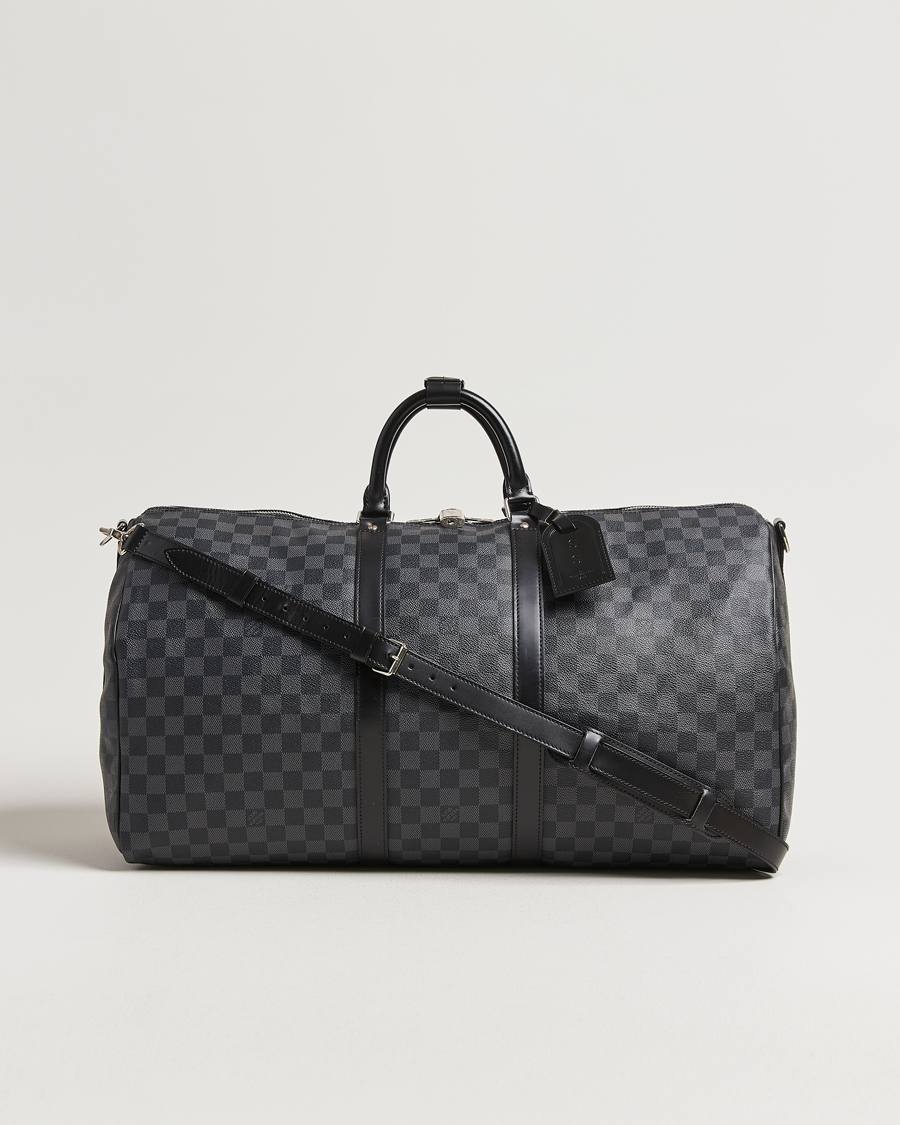 Herren | Pre-Owned & Vintage Bags | Louis Vuitton Pre-Owned | Keepall Bandouliére 55 Damier Graphite