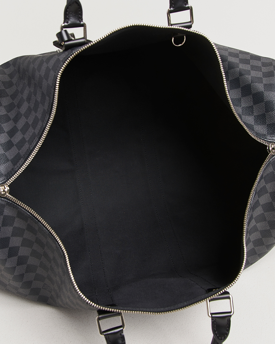 Herren | Pre-Owned & Vintage Bags | Louis Vuitton Pre-Owned | Keepall Bandouliére 55 Damier Graphite